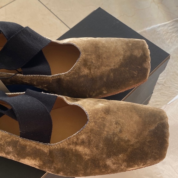 Uma Wang velvet  cross strap ballerinas EU39 NWT - Picture 13 of 14